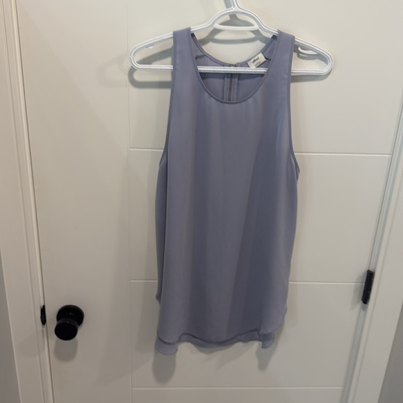 🏴 Aritzia Wilfred Purple Tank Top Relaxed Fit Scoop Neck size large - Picture 4 of 9